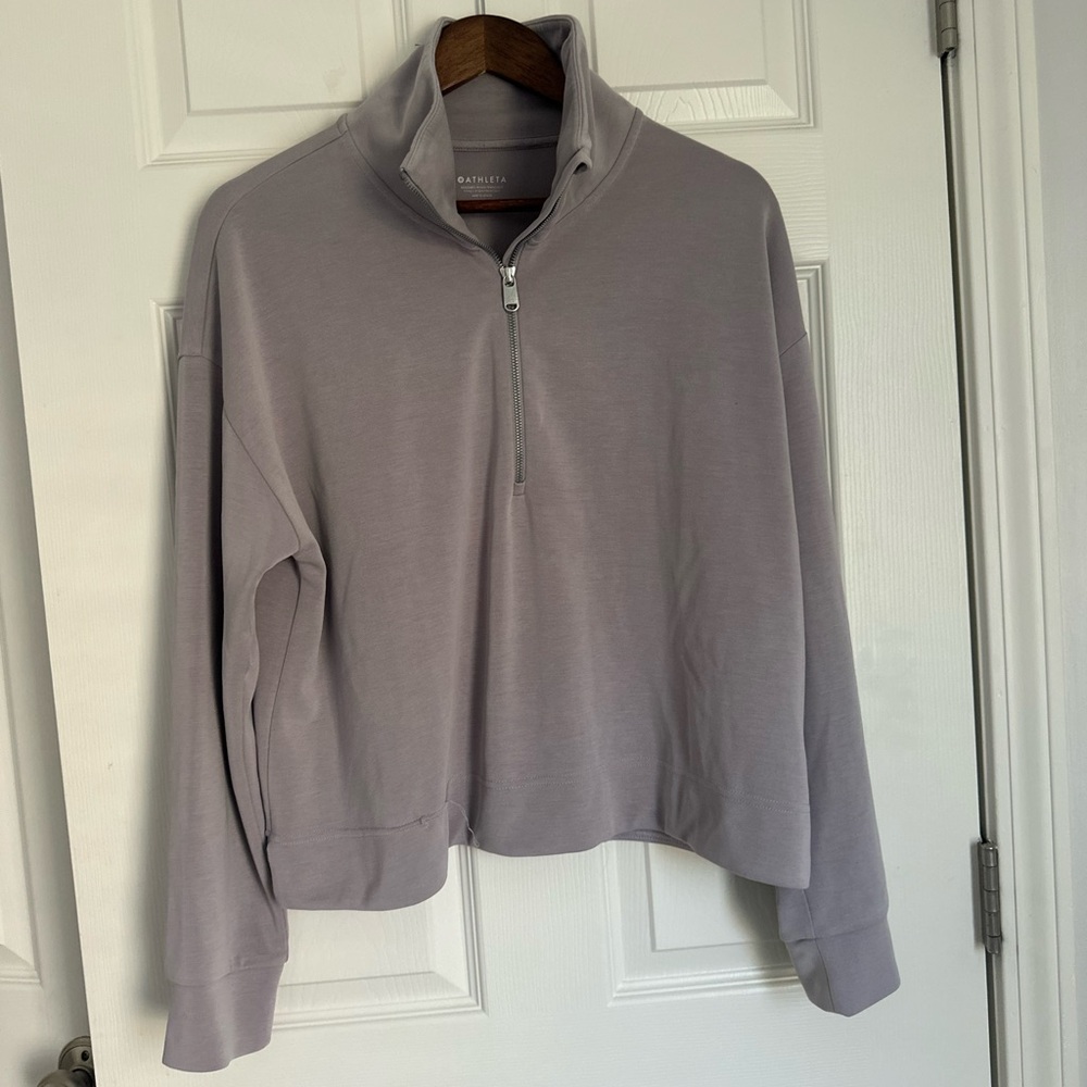 Athleta Softside Light Gray Pullover - image 4